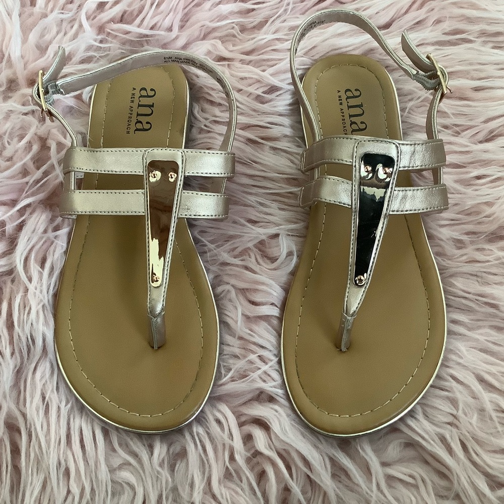 ROSE GOLD A NEW APPROACH A.N.A BUCKLE SANDALS ☆